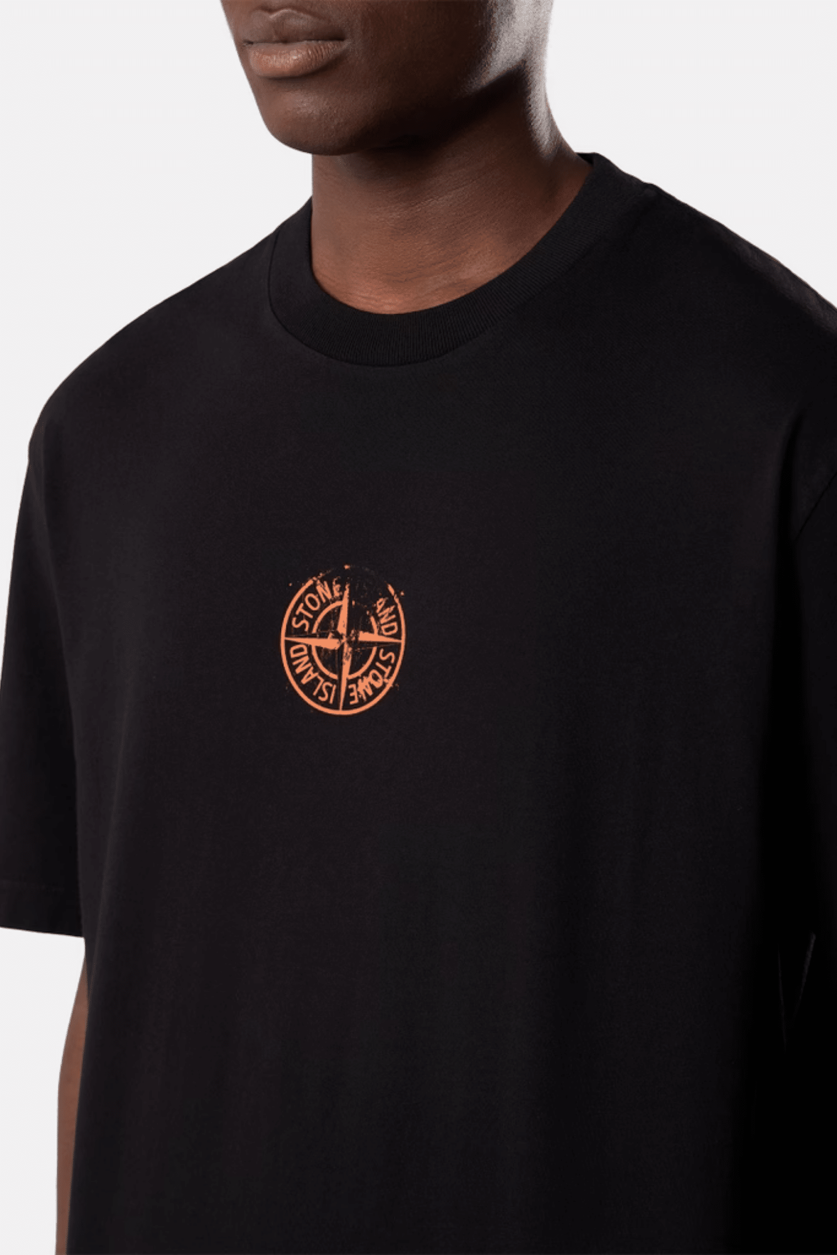Tee-Shirt Logo Compass Floqué Noir