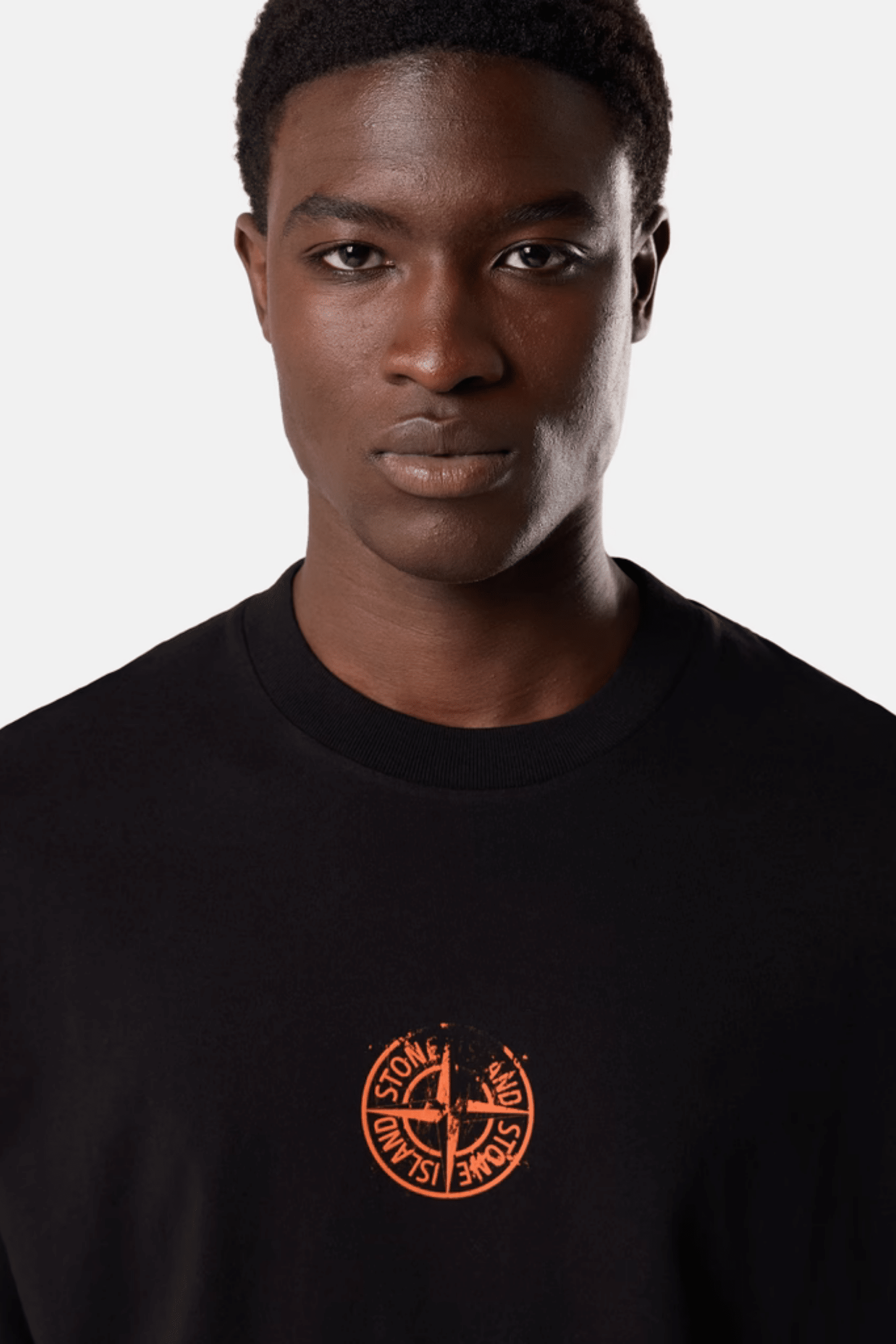 Tee-Shirt Logo Compass Floqué Noir