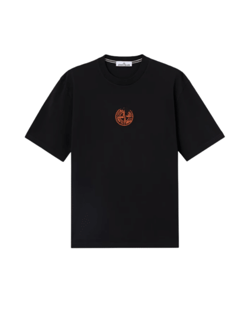 Tee-Shirt Logo Compass Floqué Noir