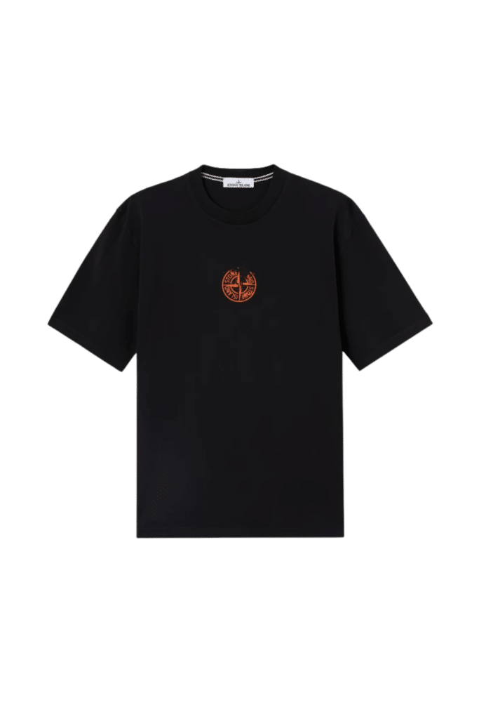 Tee-Shirt Logo Compass Floqué Noir