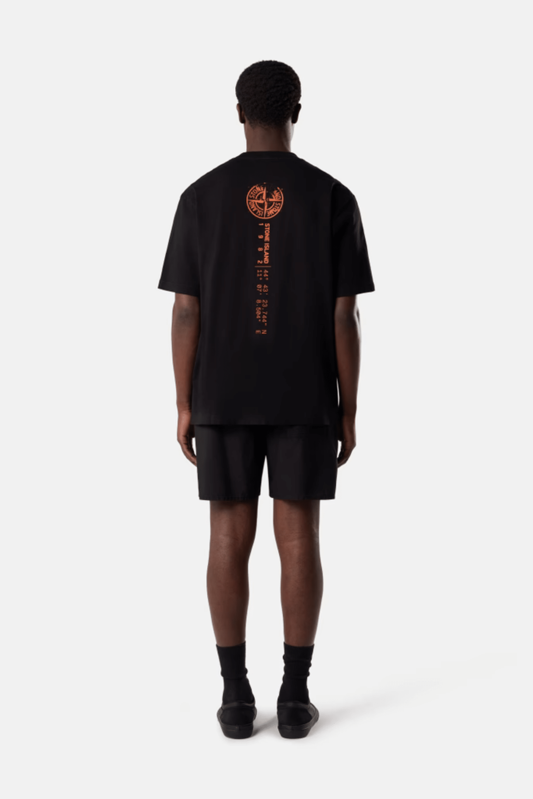 Tee-Shirt Logo Compass Floqué Noir
