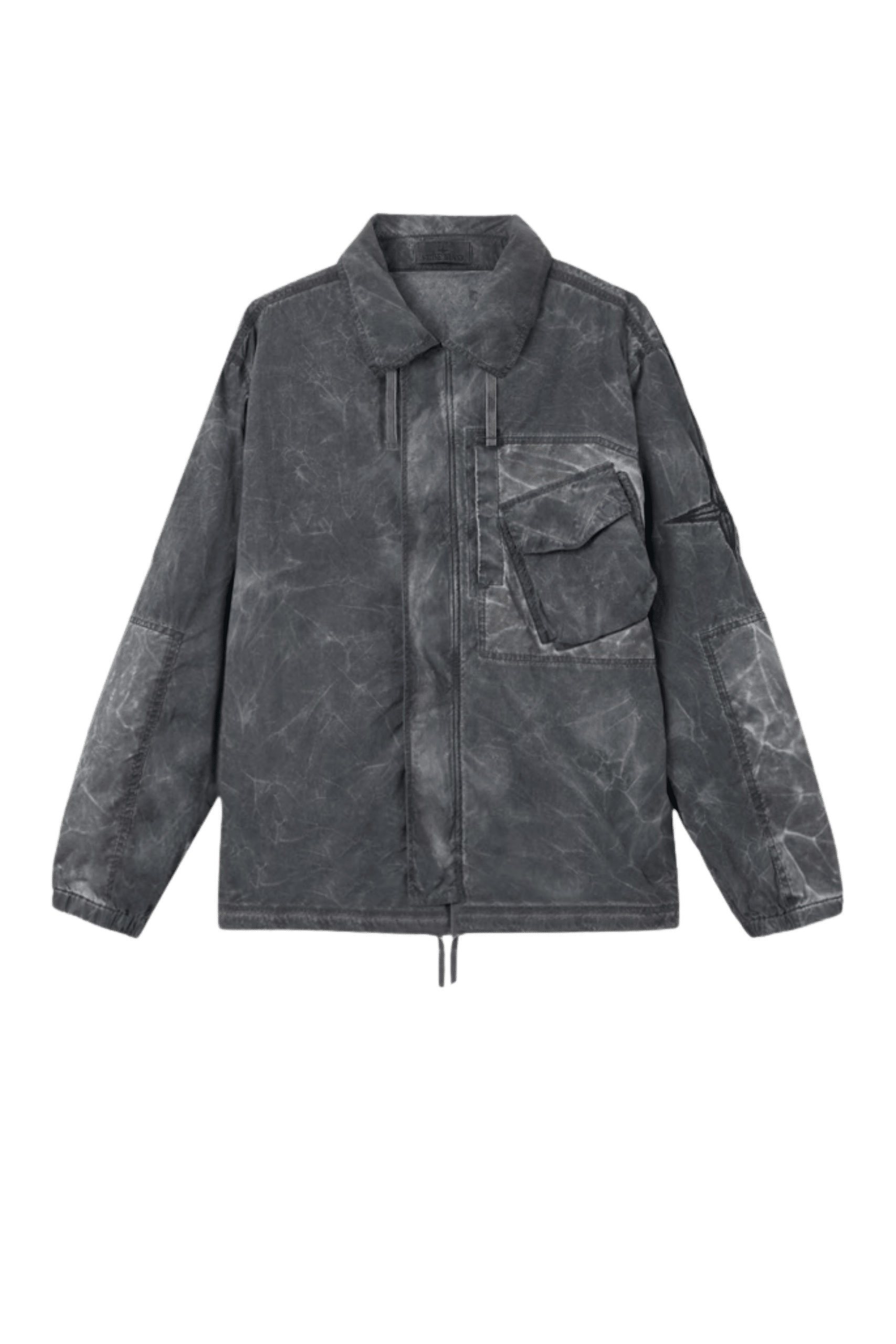Surchemise Nylon Noir Aspect Irrégulier