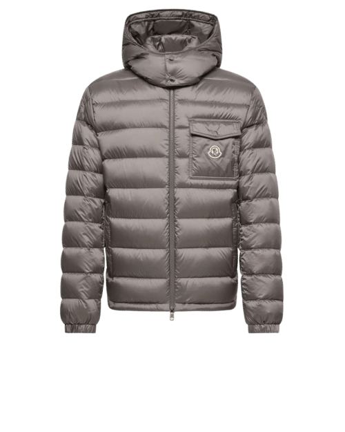 Doudoune Courte A Capuche Verith Gris,