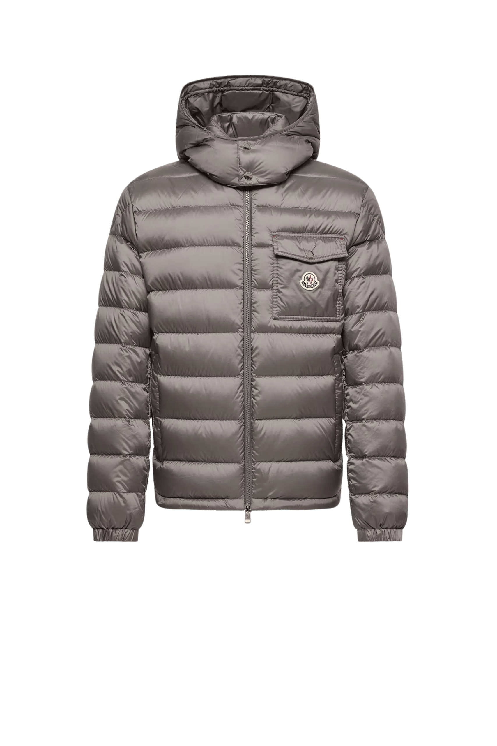 Doudoune Courte A Capuche Verith Gris,