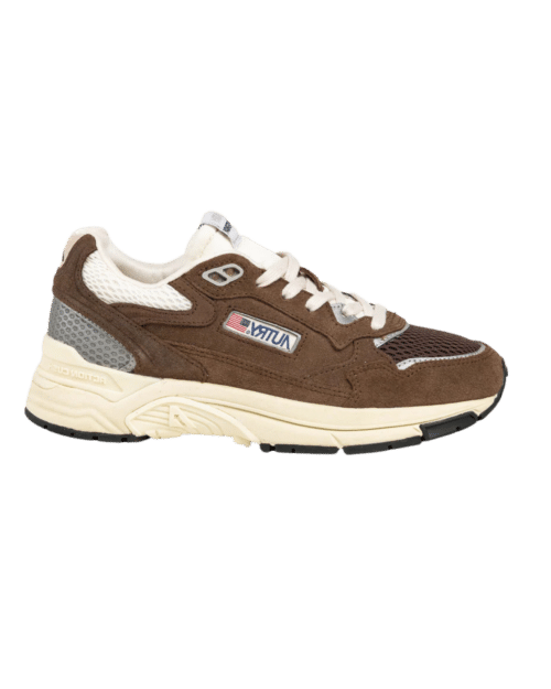 Sneakers Hyperway Suède Mesh Marron