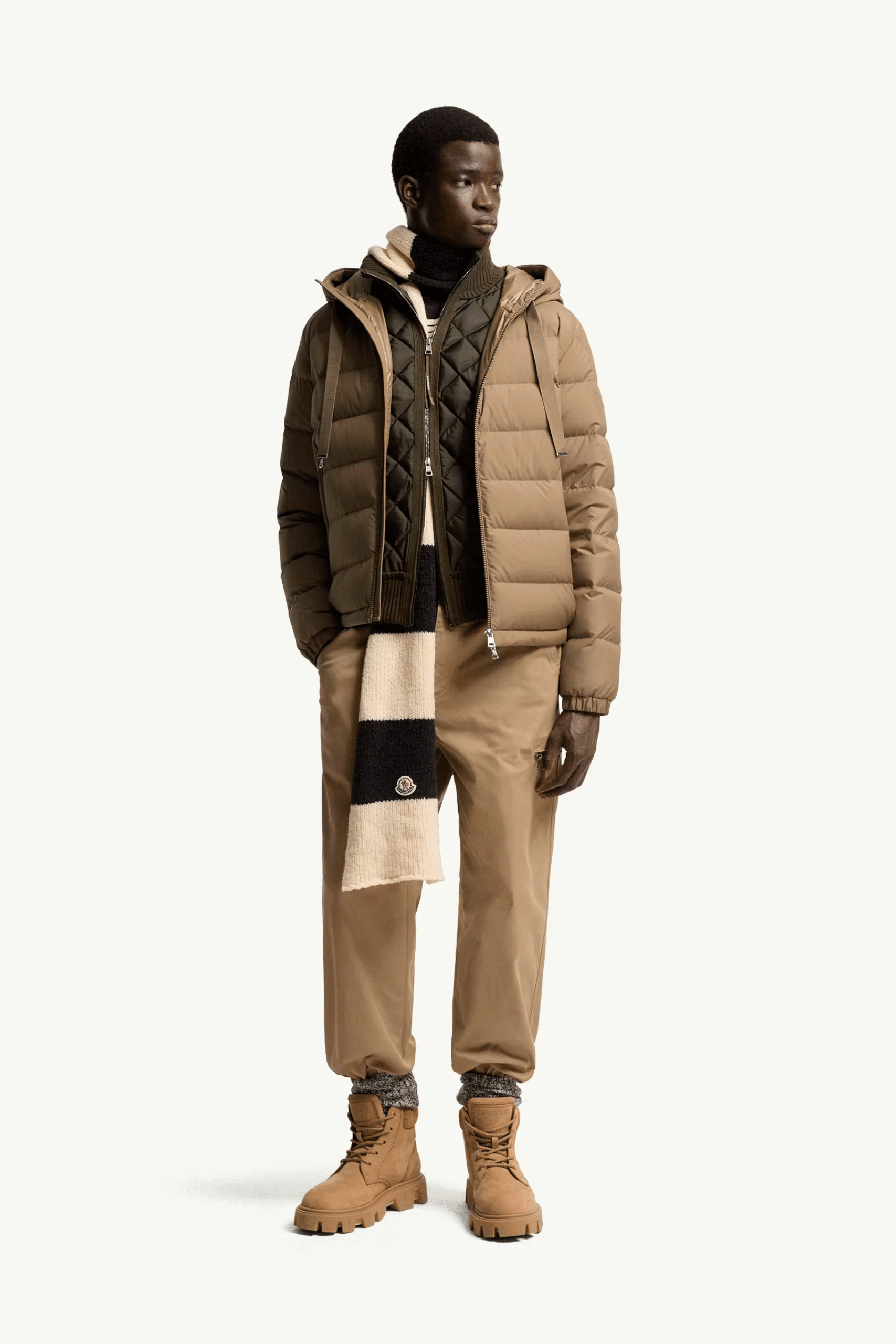 Doudoune A Capuche Zeflor Beige