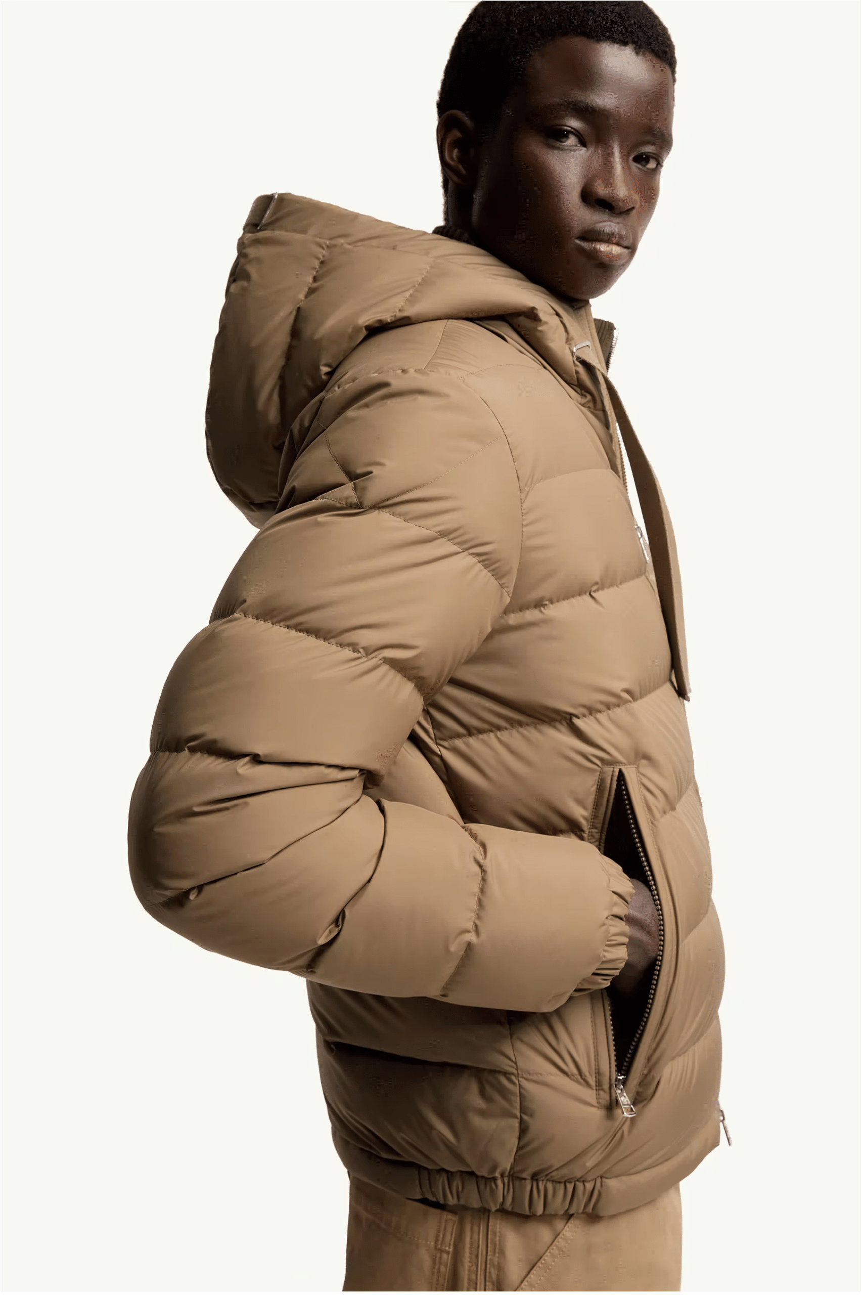 Doudoune A Capuche Zeflor Beige