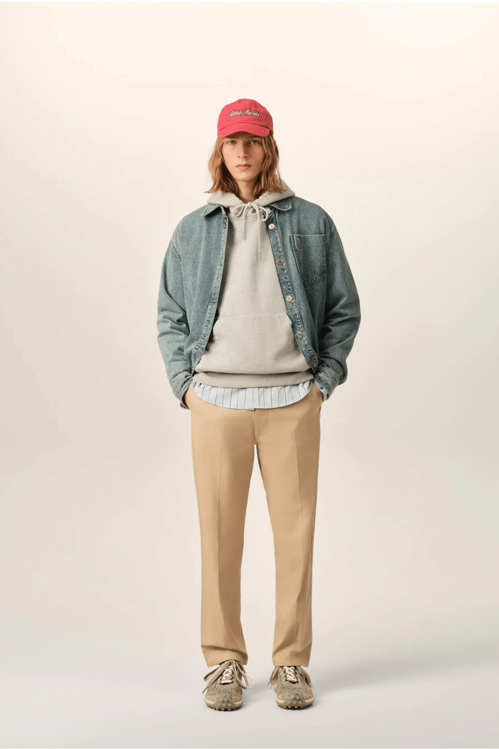 Pantalon Coupe Parisienne Coton Beige