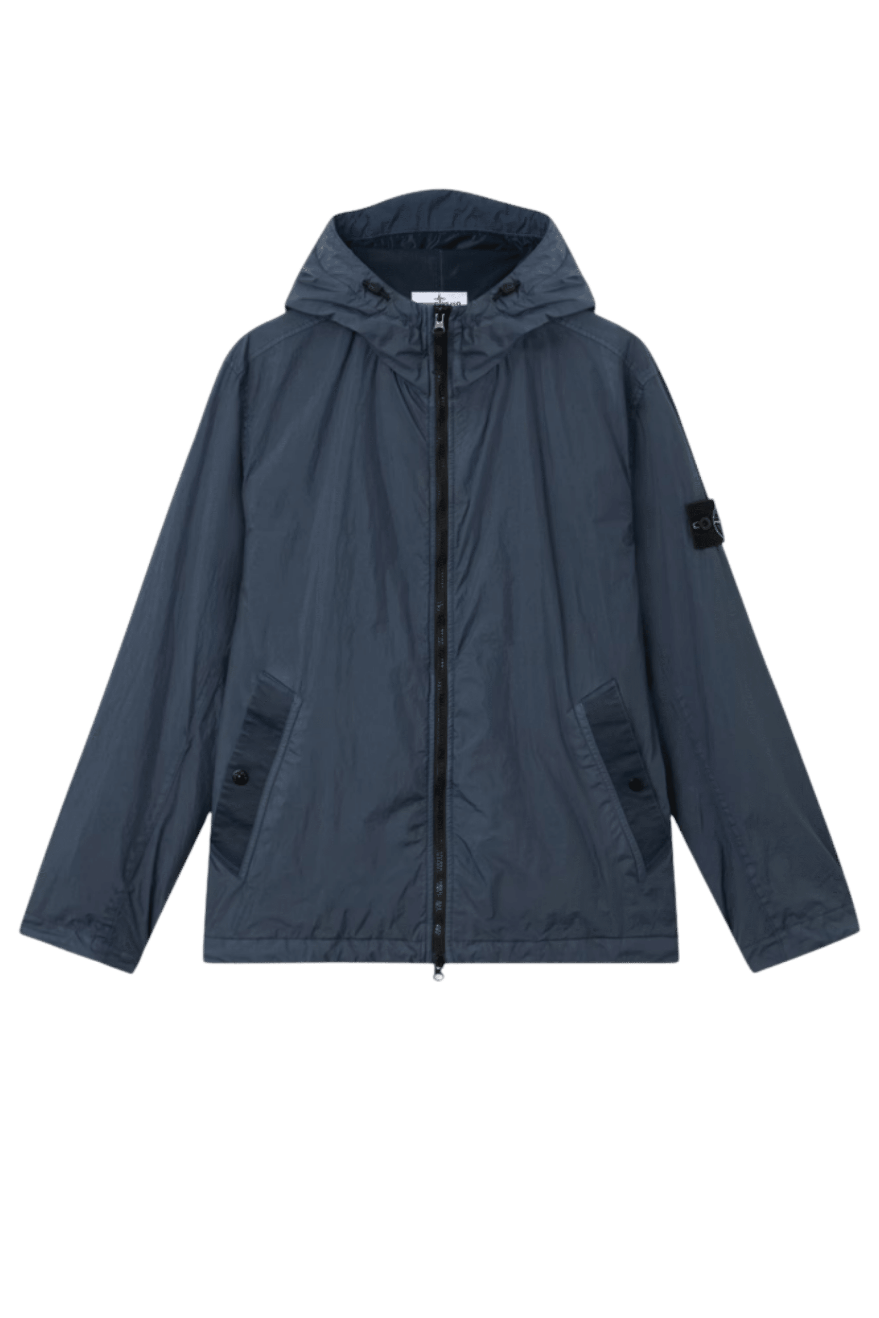 Coupe Vent Capuche Nylon Bleu Ardoise