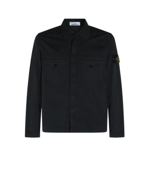 Surchemise zippée de coton Marine