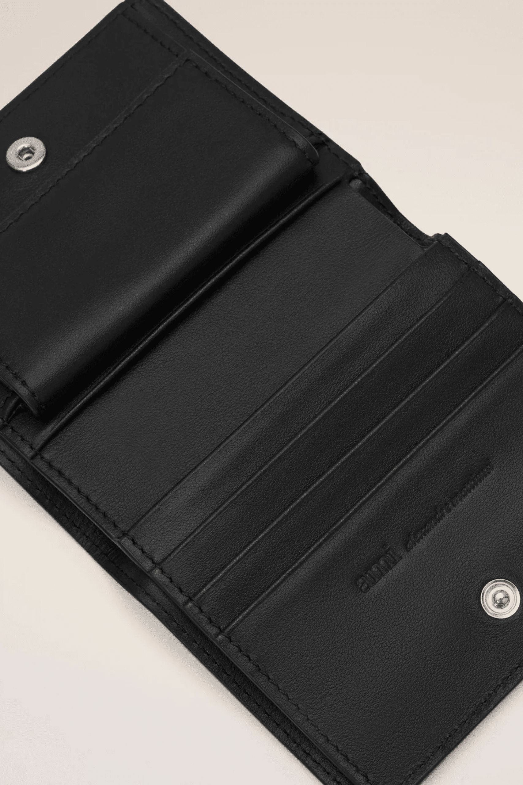Portefeuille Double Volet Cuir Noir