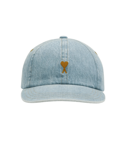 Casquette Denim Bleu Cœur Tabac