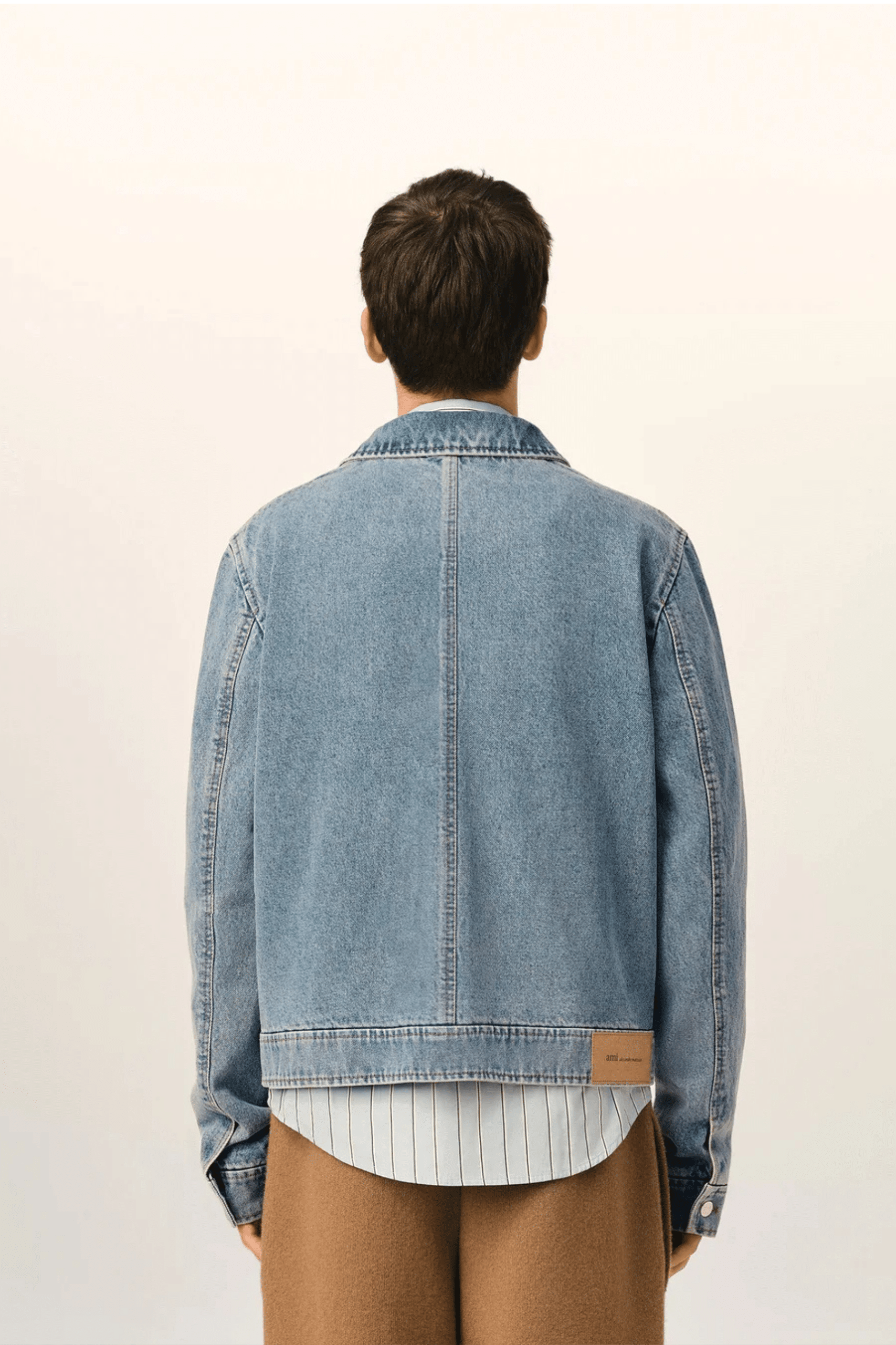 Blouson Zippé Denim Indigo Délavé