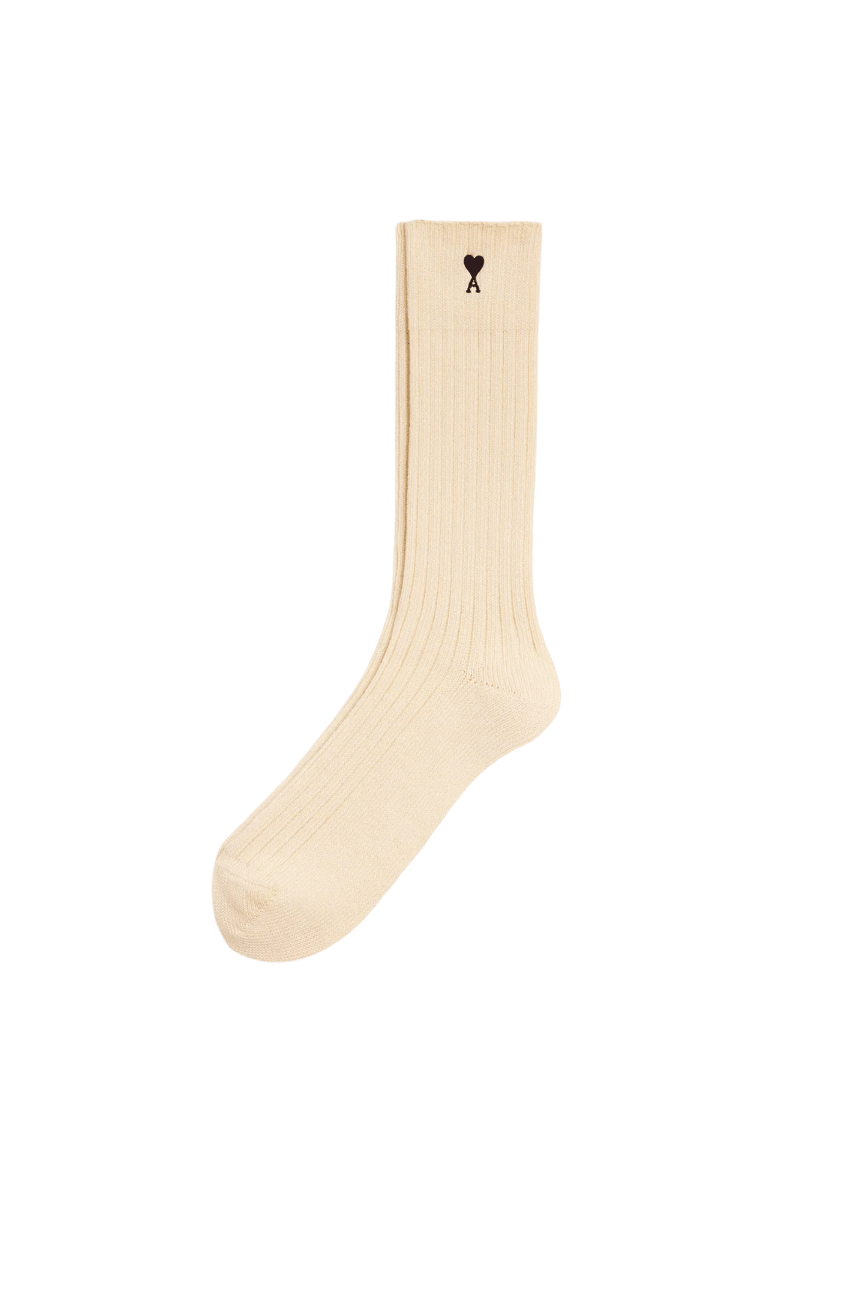 Pack Chaussettes x3 Coton Ivoire Cœur Noir
