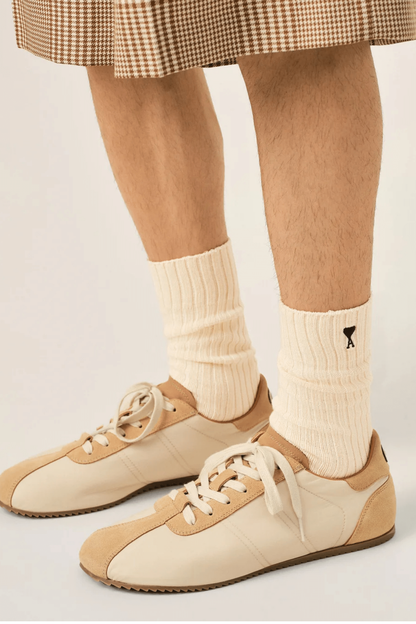 Pack Chaussettes x3 Coton Ivoire Cœur Noir