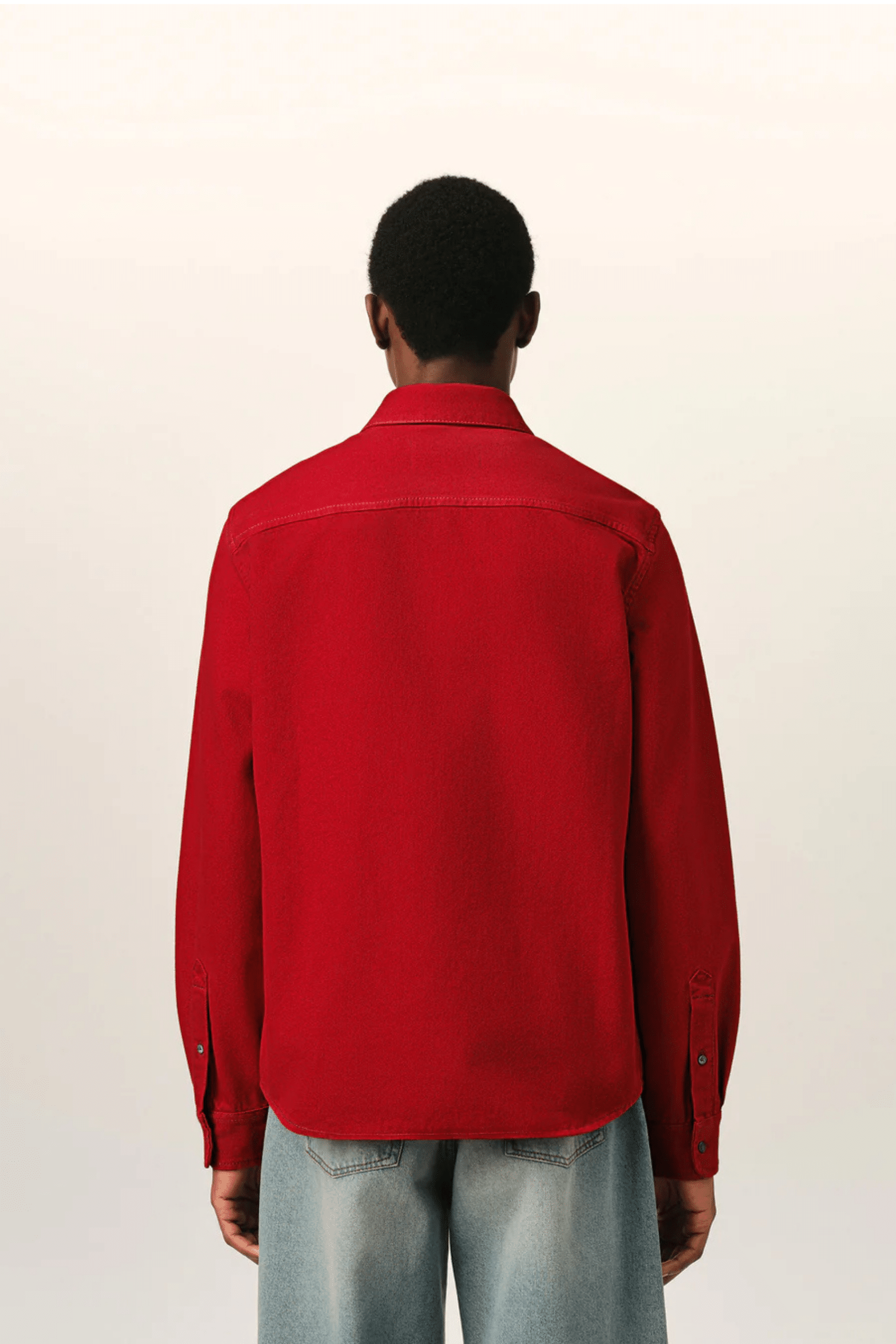 Chemise Coton Rouge Cœur Tabac