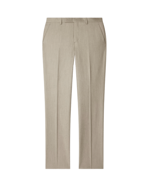 Pantalon Slim Laine Cachemire Gris Clair