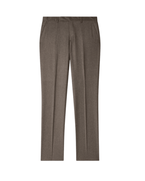 Pantalon Slim Laine Cachemire Marron