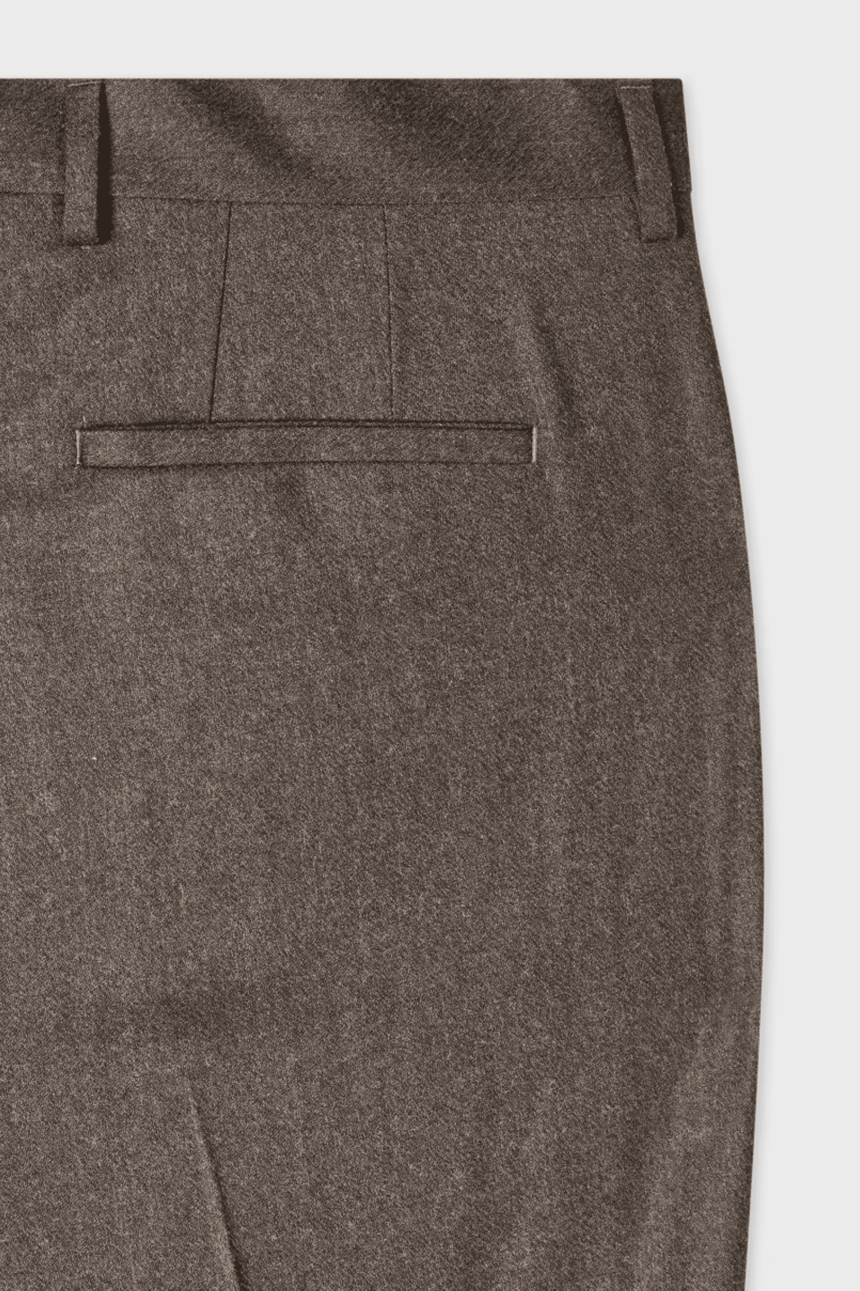 Pantalon Slim Laine Cachemire Marron