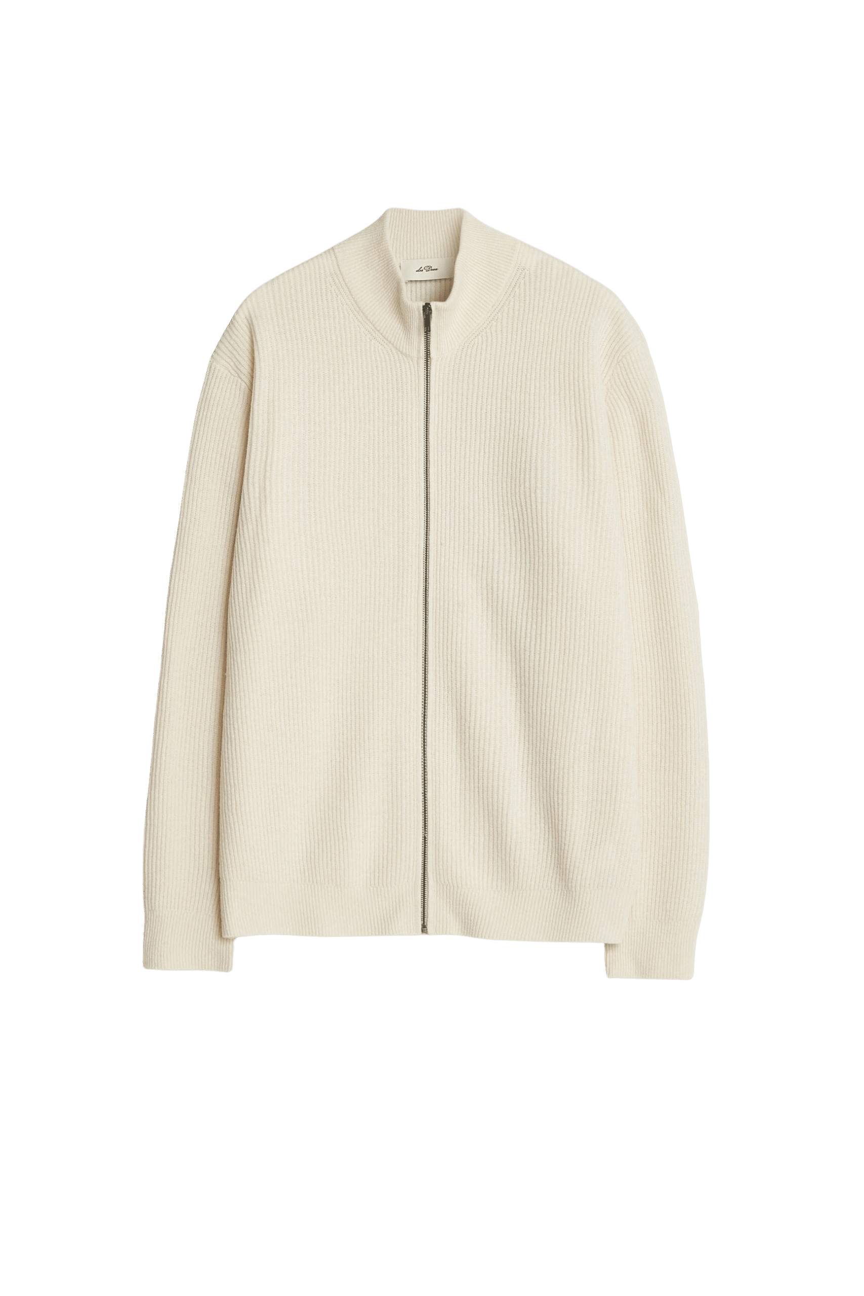 Cardigan Zippé Laine Ivoire Chiné
