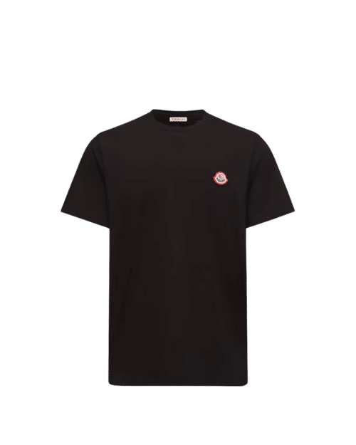 Tee-Shirt MC Coton Noir Logo Tricolore
