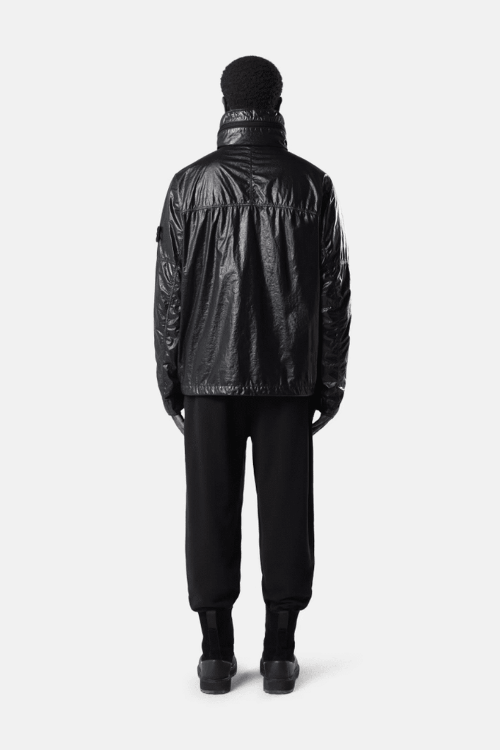 Veste Capuche Nylon Technique Noir