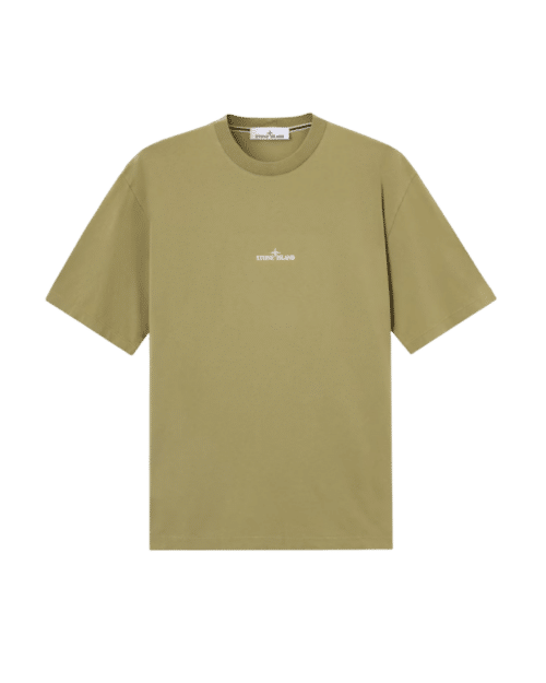 Tee-Shirt Logo Floqué Vert Laurier