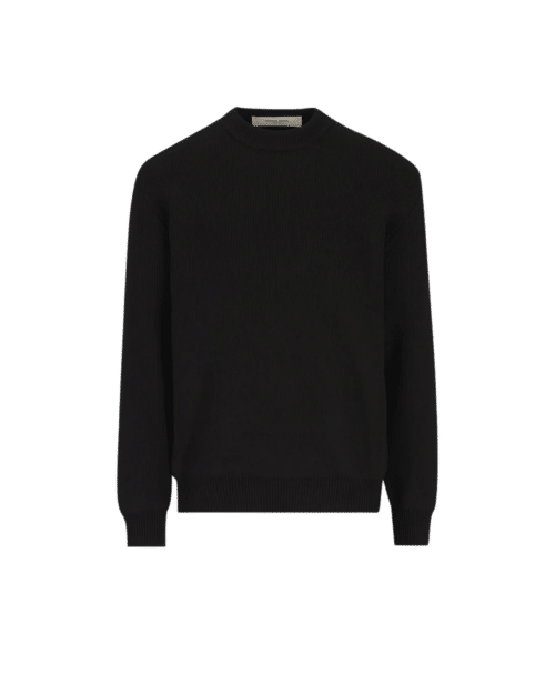 Pull Coton Noir Dos Logoté