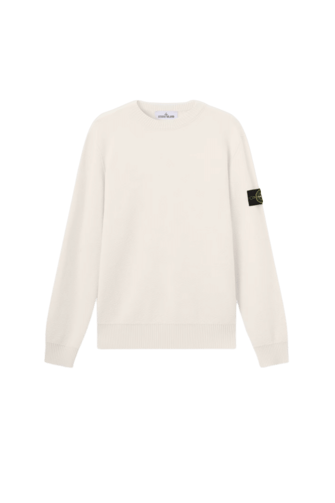 Pull Col Rond Laine Ivoire