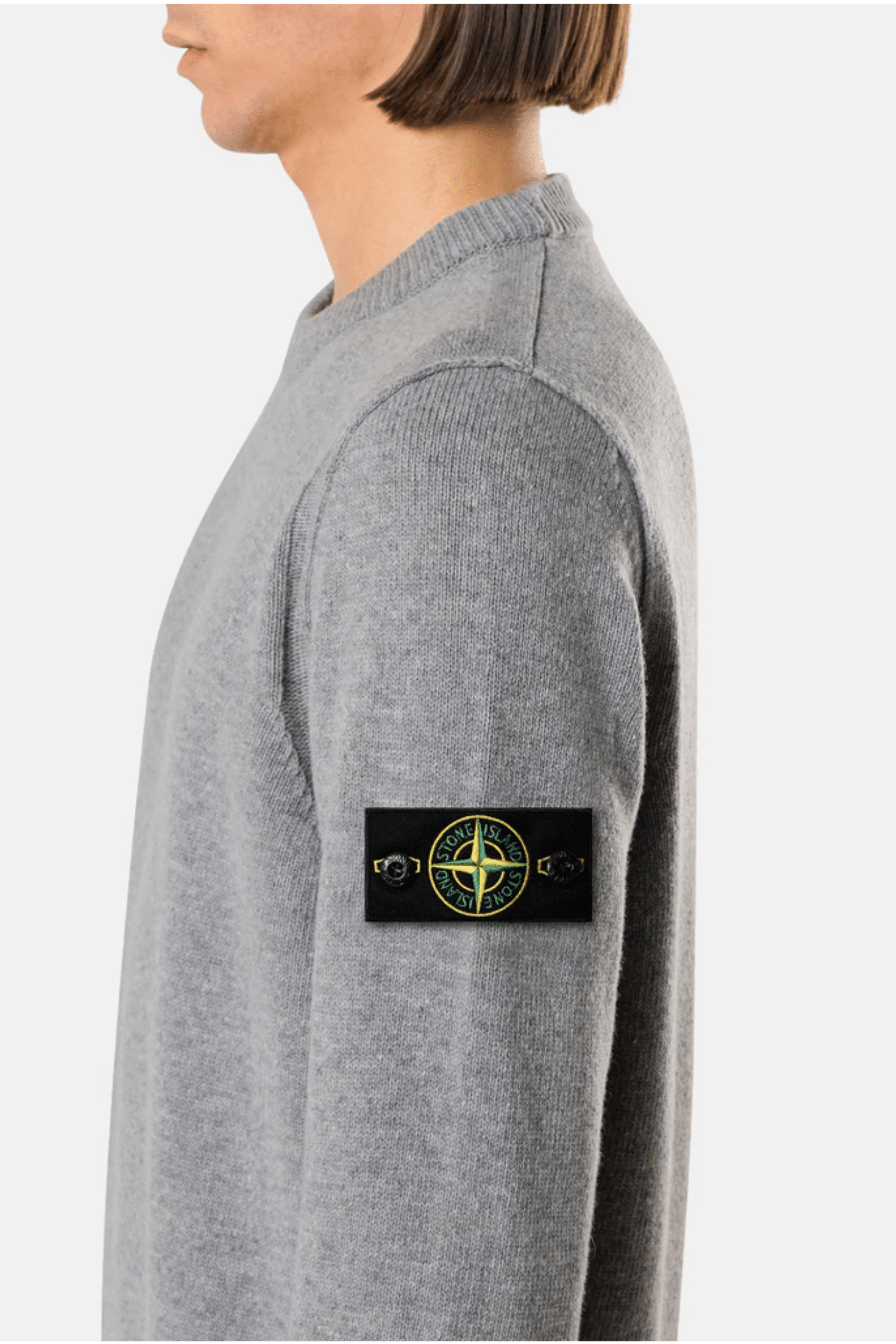 Pull Laine Nylon Gris Chiné