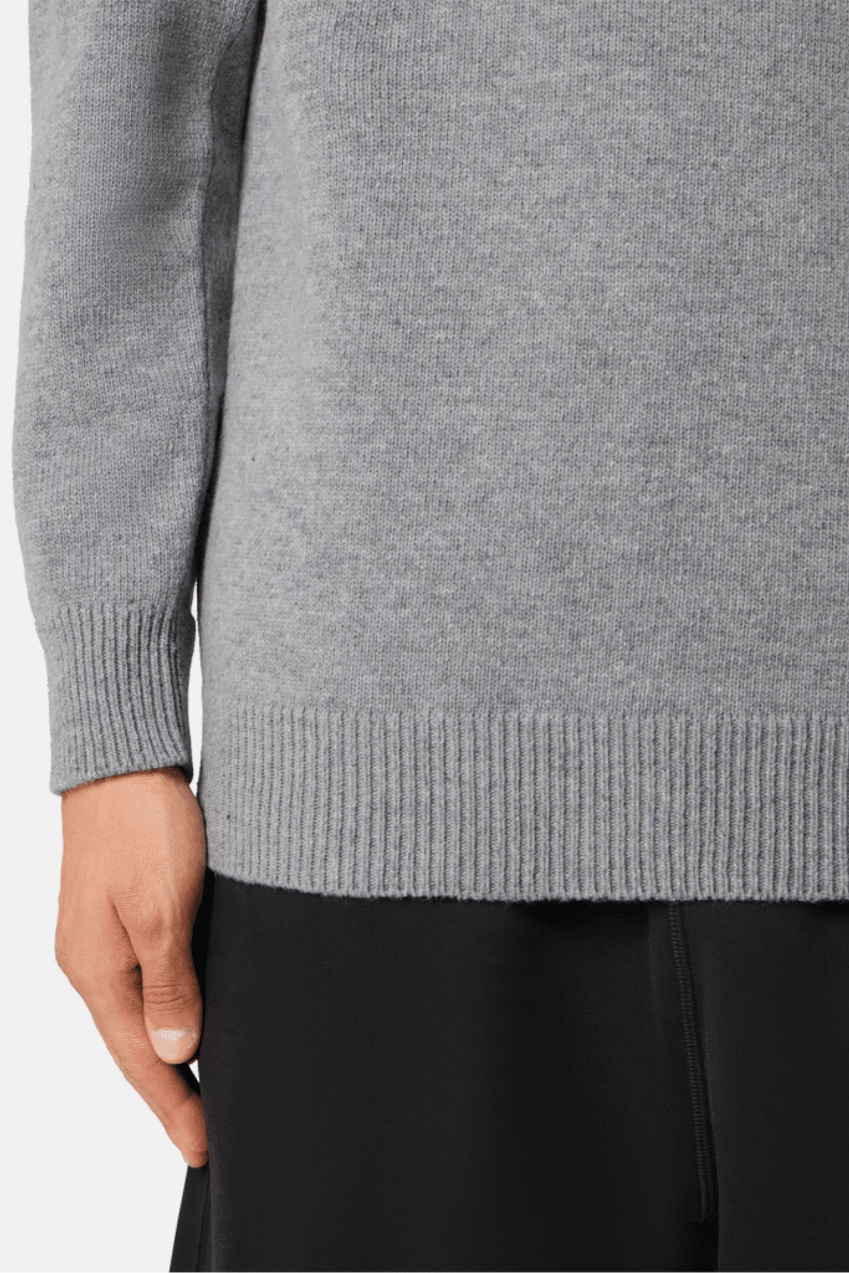 Pull Laine Nylon Gris Chiné