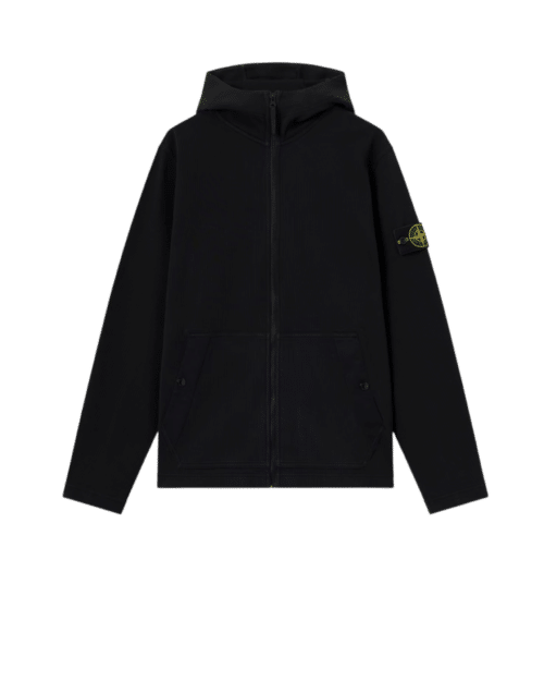 Hoodie Zippé Coton Noir
