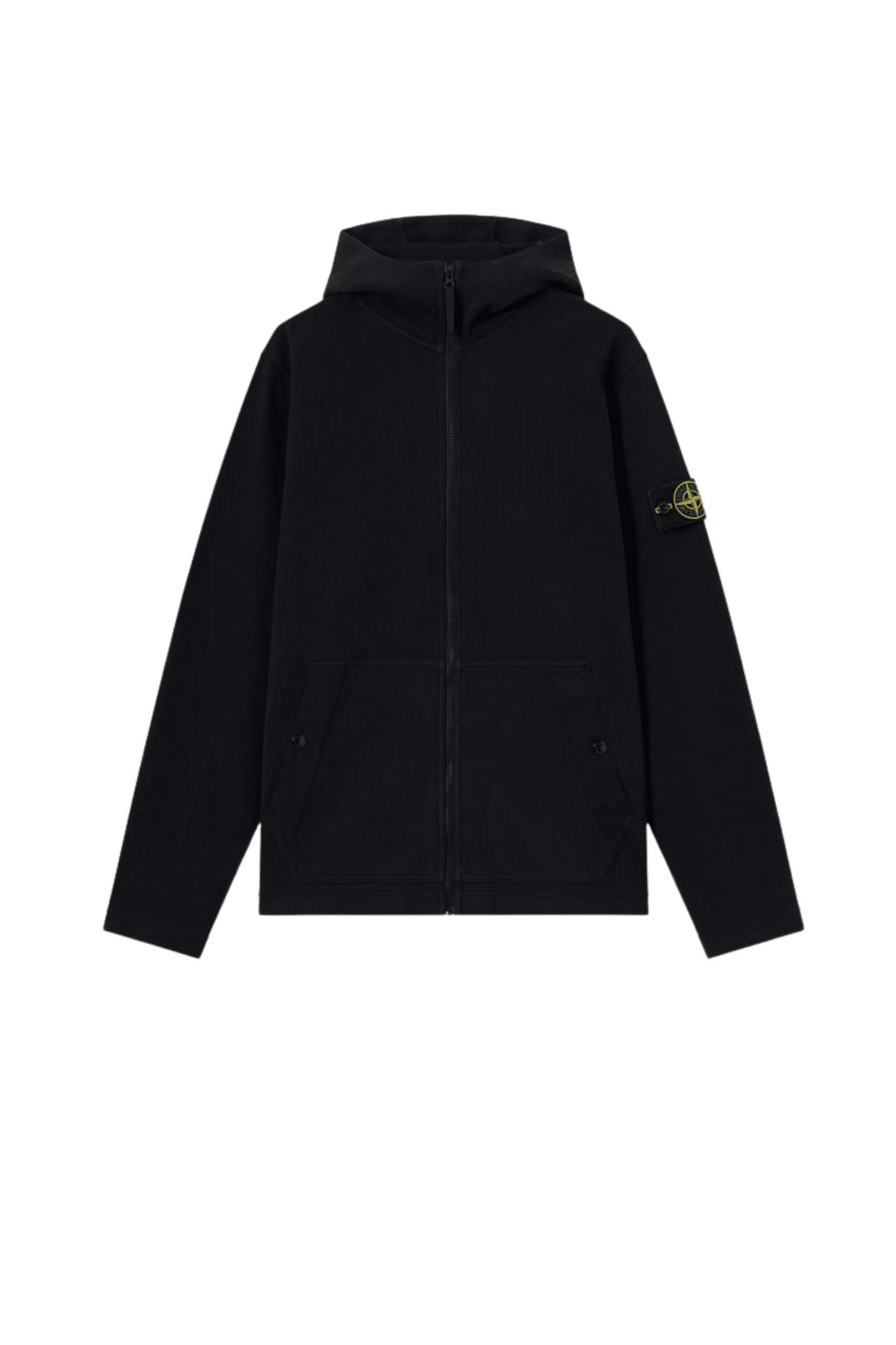 Hoodie Zippé Coton Noir