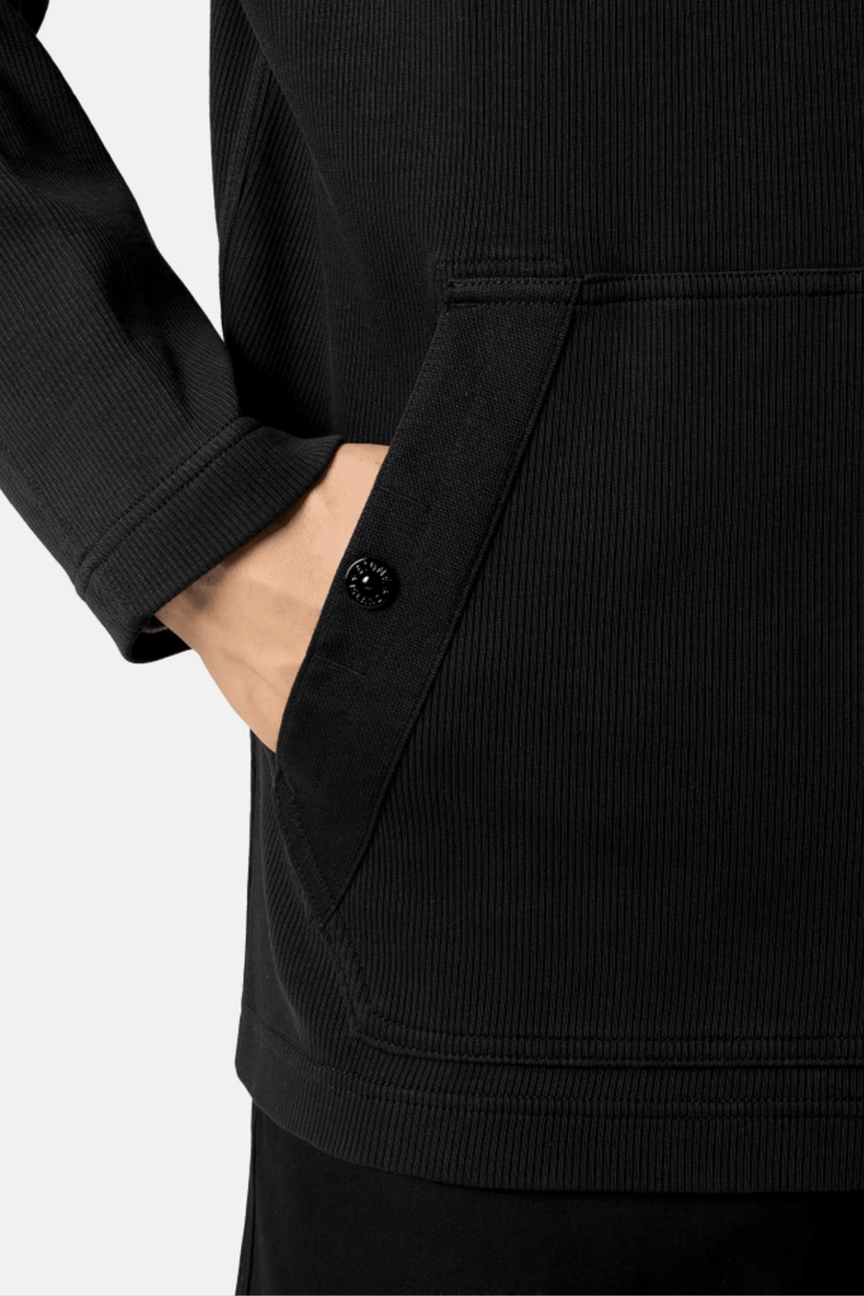 Hoodie Zippé Coton Noir