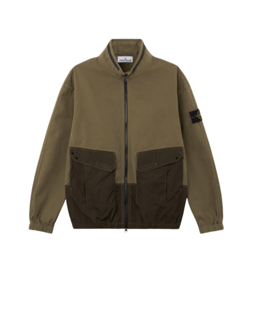Surchemise Zippée à Capuche Vert Militaire