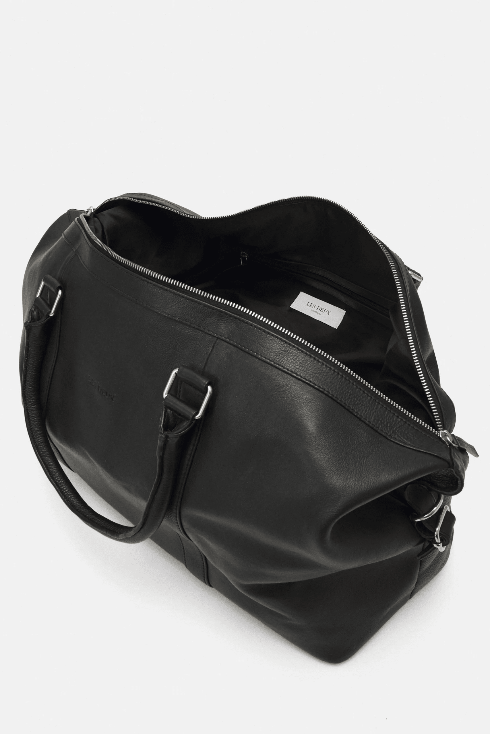 Sac Weekend Cuir Noir – Image 4