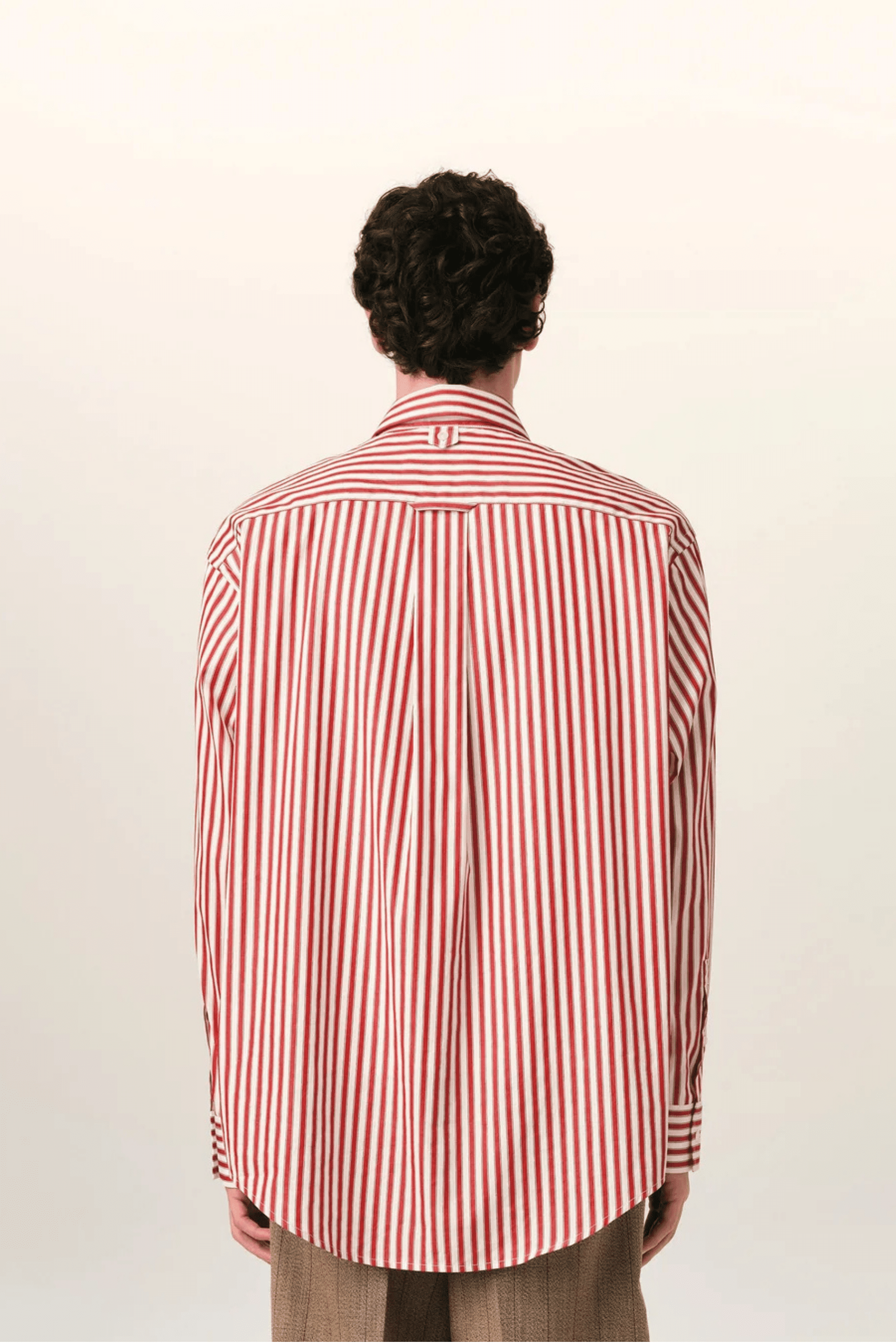 Chemise Coton Rayée Rouge Cœur Embossé