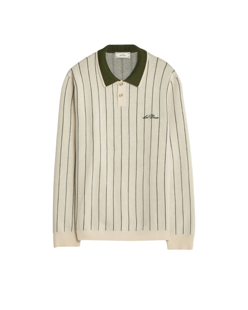 Polo Manches Longues Coton Ivoire