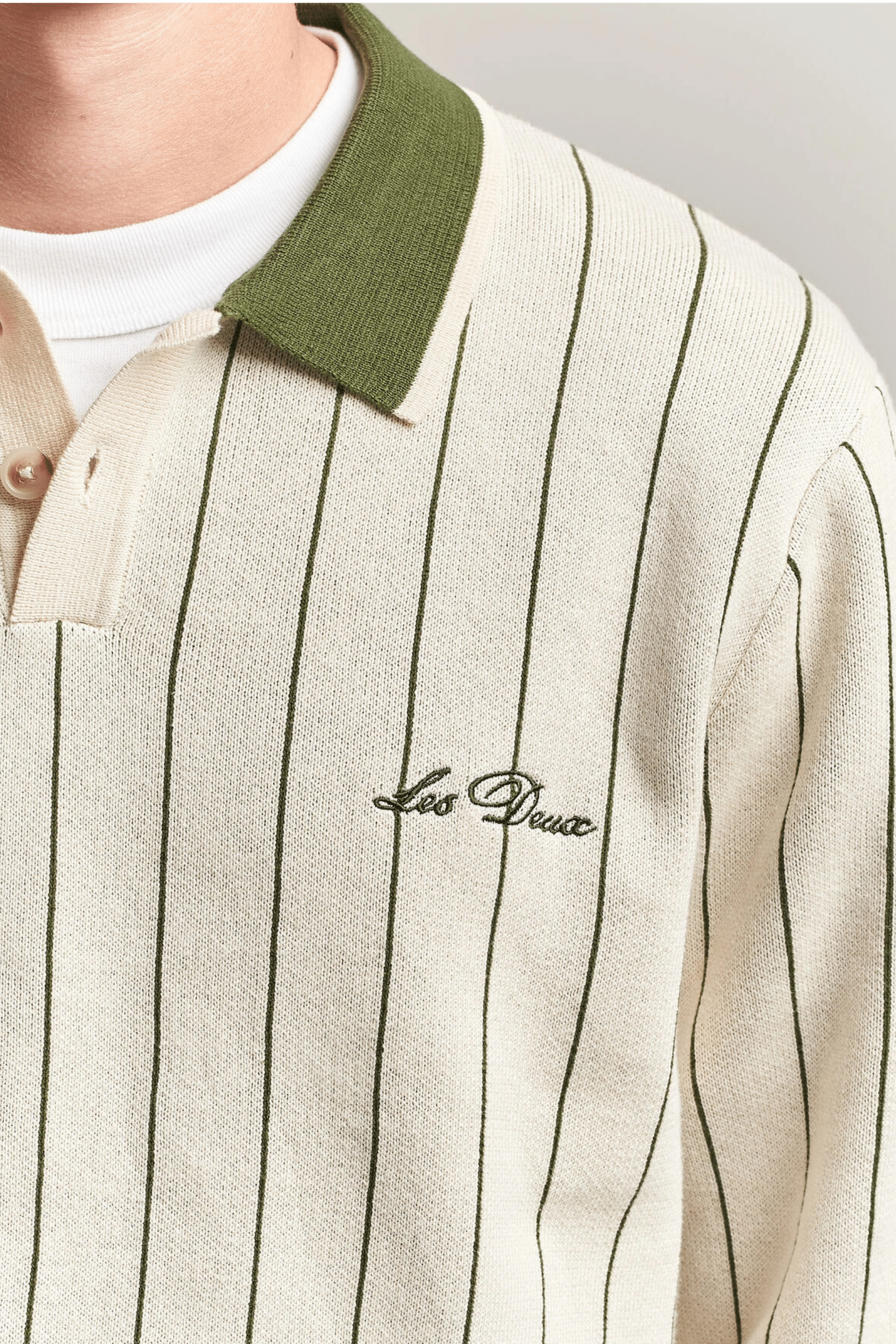 Polo Manches Longues Coton Ivoire