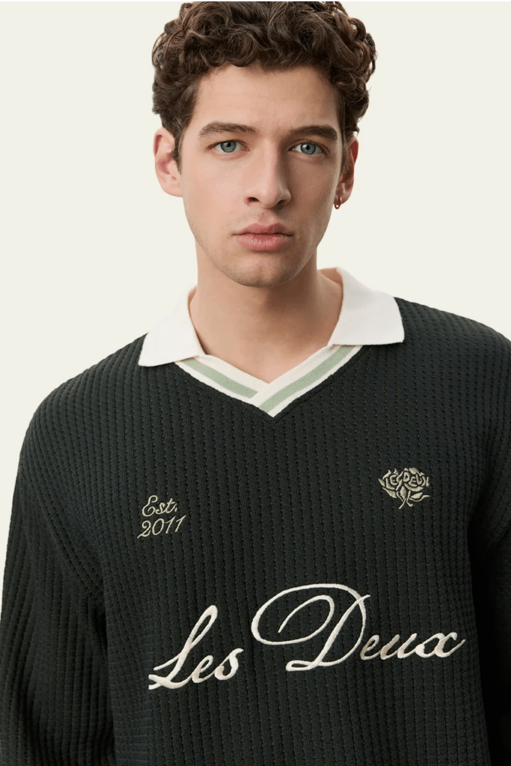 Sweat Waffle Coton Vert