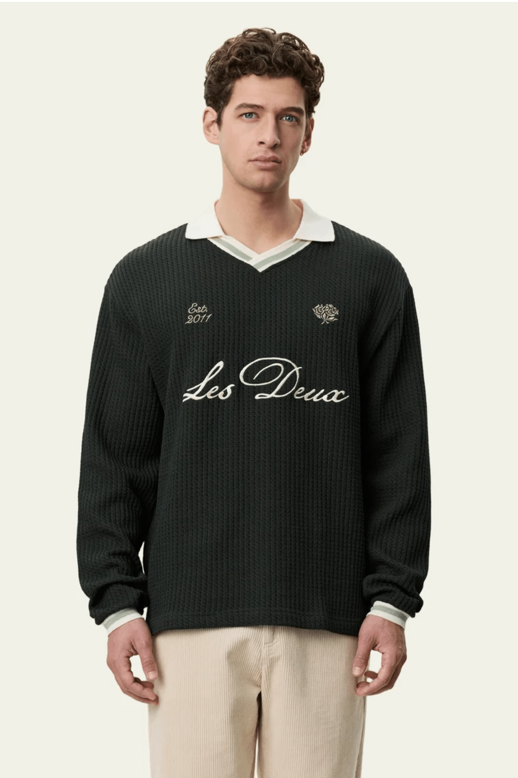 Sweat Waffle Coton Vert