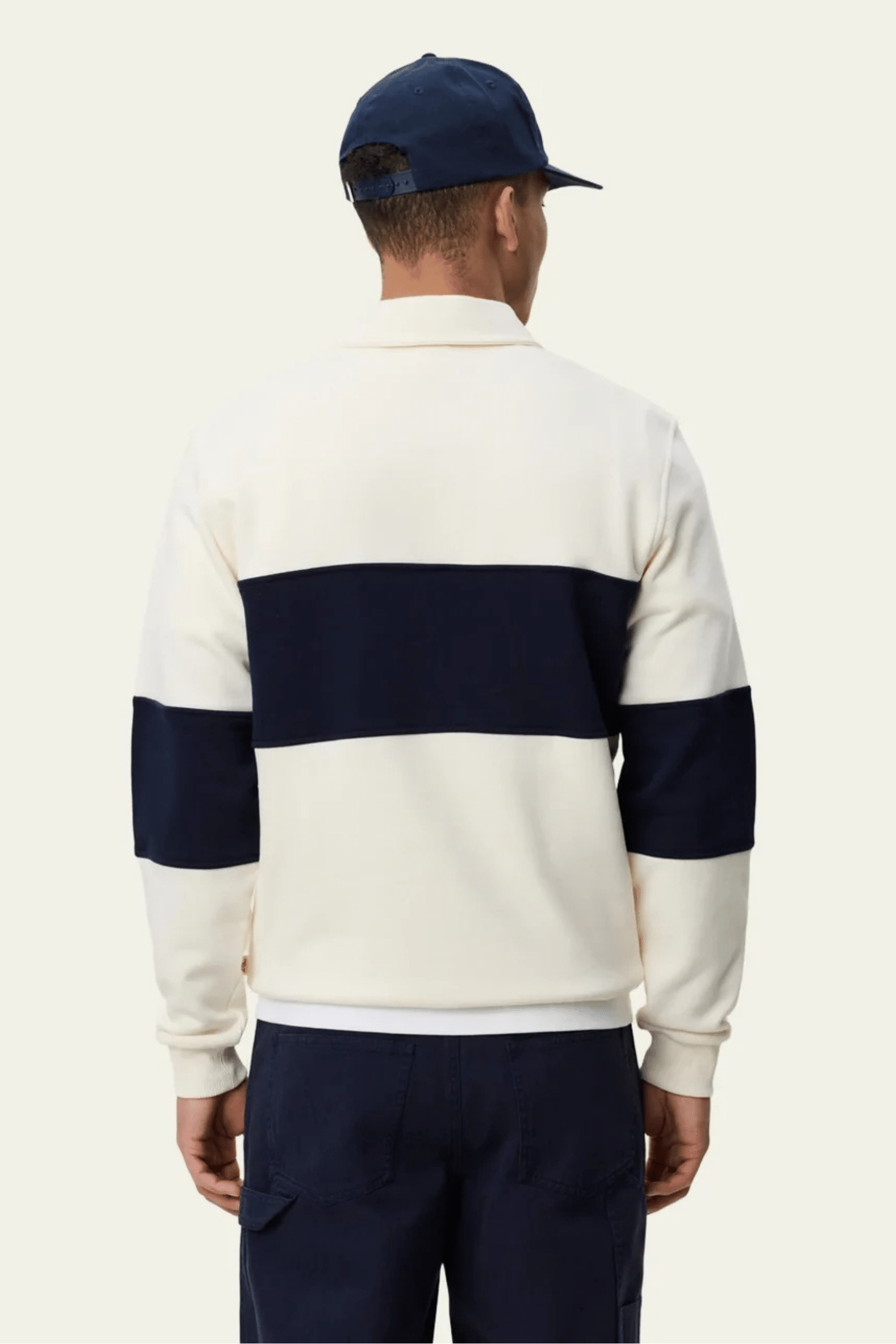 Sweat Rugby Col Zippé Coton Ivoire