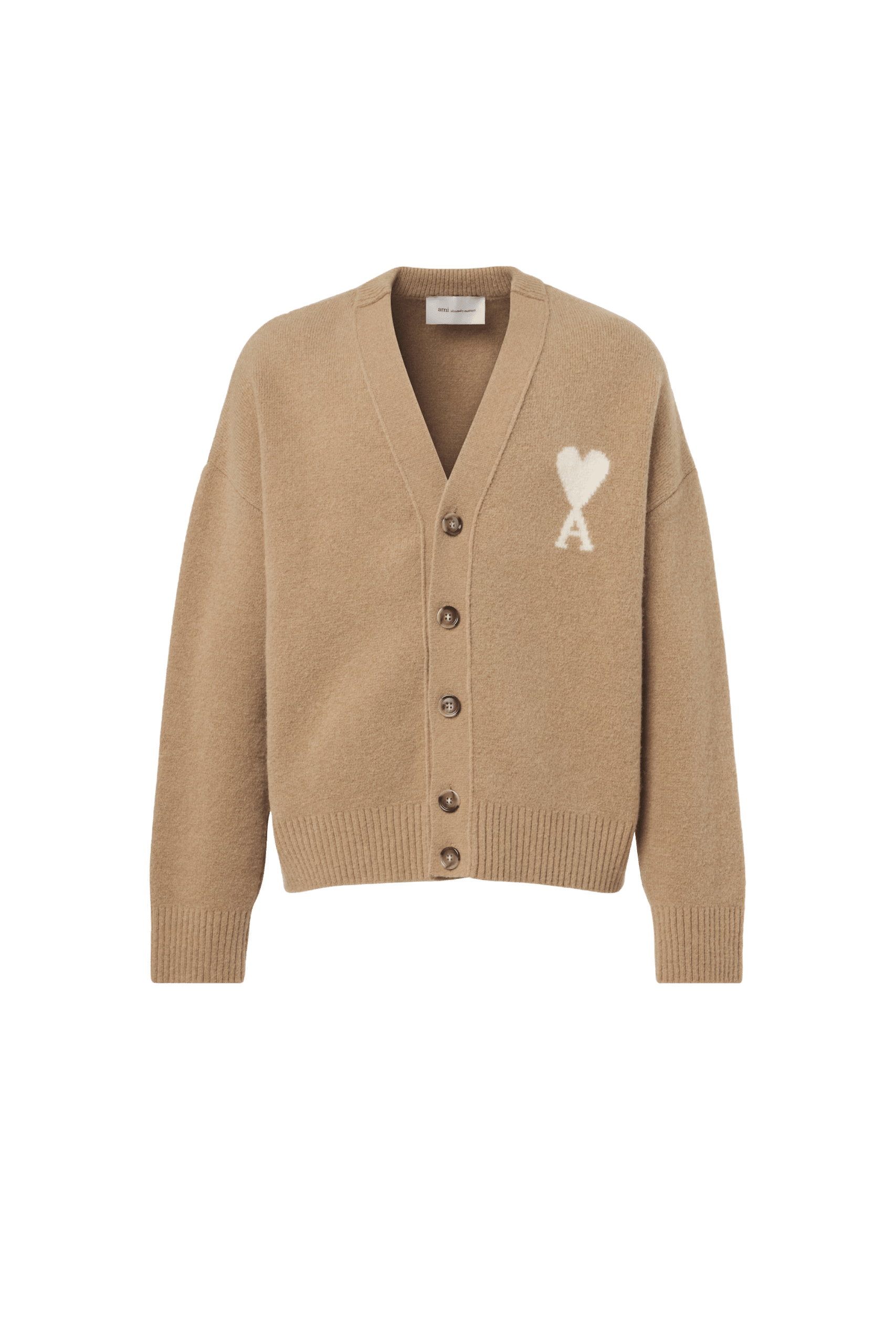 Cardigan Alpaga Beige Cœur Écru