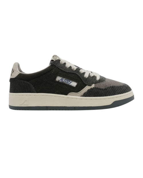 Sneakers Medalist Velours Côtelé Vert Taupe