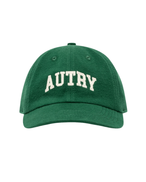 Casquette Baseball Vert Logo Brodé Écru
