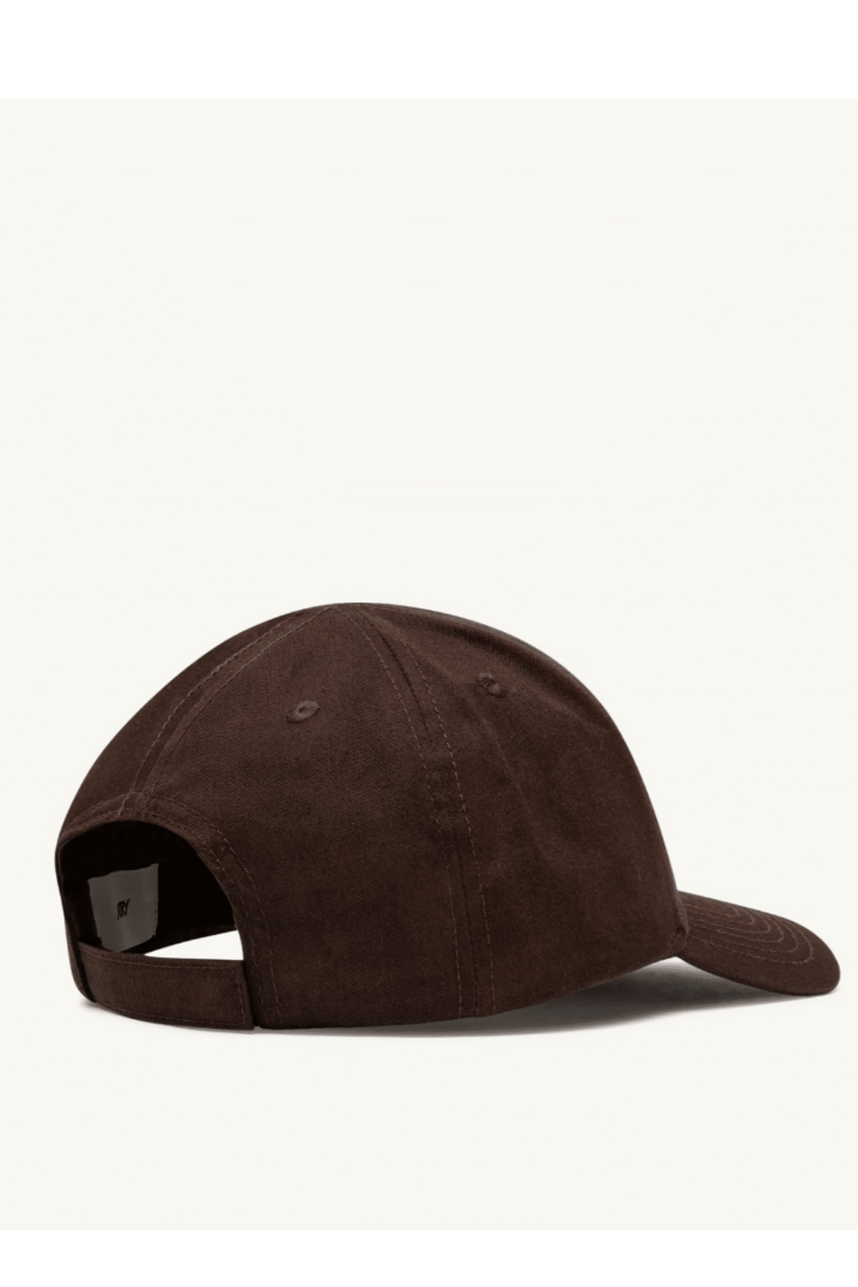 Casquette Baseball Marron Logo Brodé Blanc