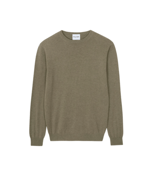 Pull Ray Cachemire Kaki Chiné