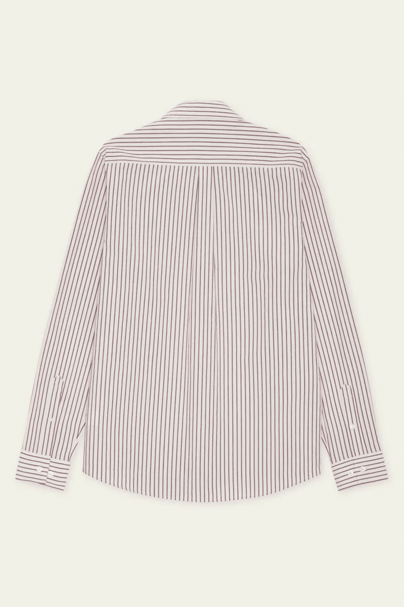 Chemise Oxford Coton Rayé Bordeaux