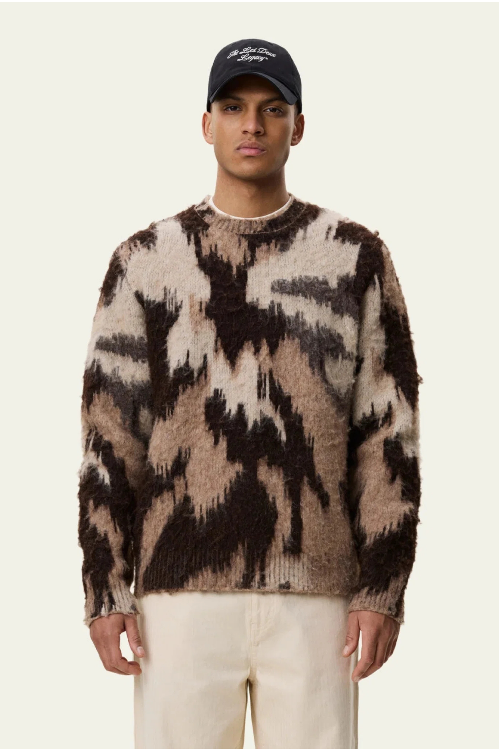 Pull Col Rond Forrest Camouflage Marron