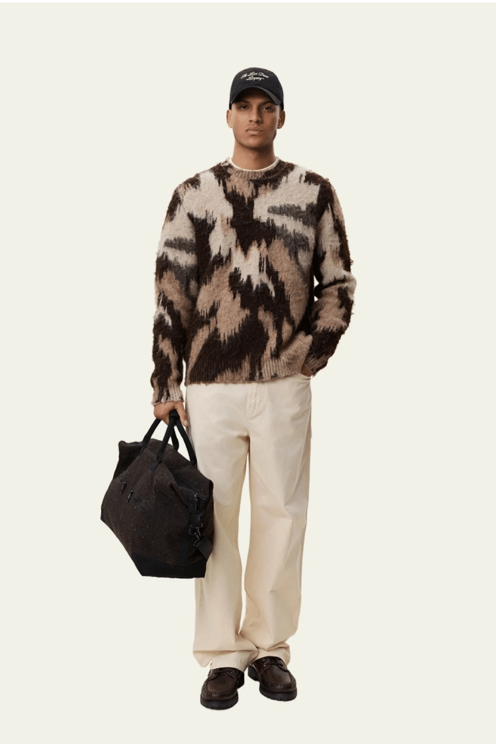 Pull Col Rond Forrest Camouflage Marron